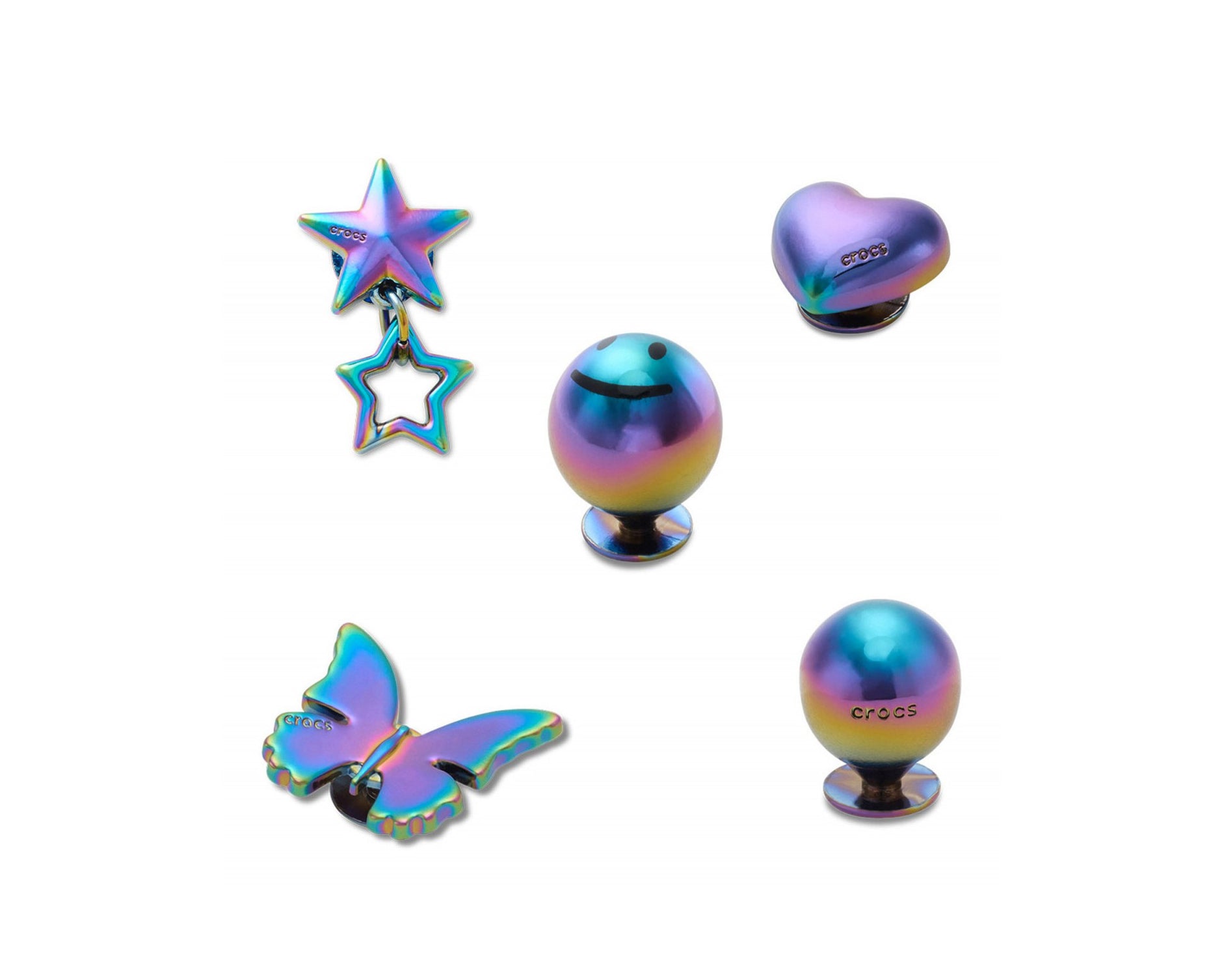 Jibbitz Crocs Iridescent Meta 5 Pack CR.5861 JIB multicolore iridescente - Accessori scarpe Crocs unisex
