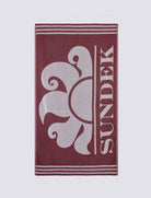 Telo mare Fouta Jacquard con logo Sundek AM401ATC1000 Deep Scarlet