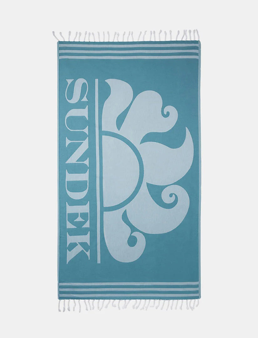 Telo mare Fouta Jacquard con logo Sundek AM401ATC1000 Blue Grass