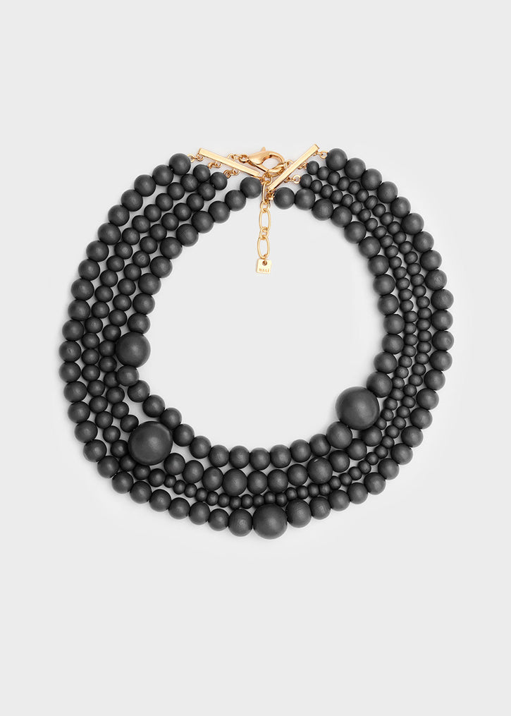 Collana NALI' Uma Multifilo Perle ABCL0374 Nero Donna