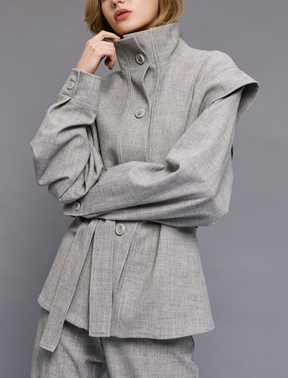 Giacca con scollo alto ACCESS FASHION 54-1059-509 Grigio Donna