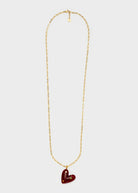 Collana Nalì Sof Pendente Cuore LNCL0188 Oro/Rosso