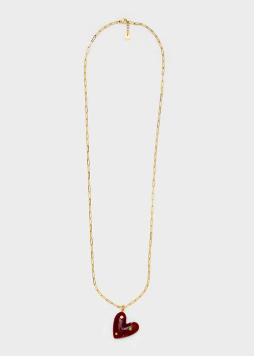 Collana Nalì Sof Pendente Cuore LNCL0188 Oro/Rosso