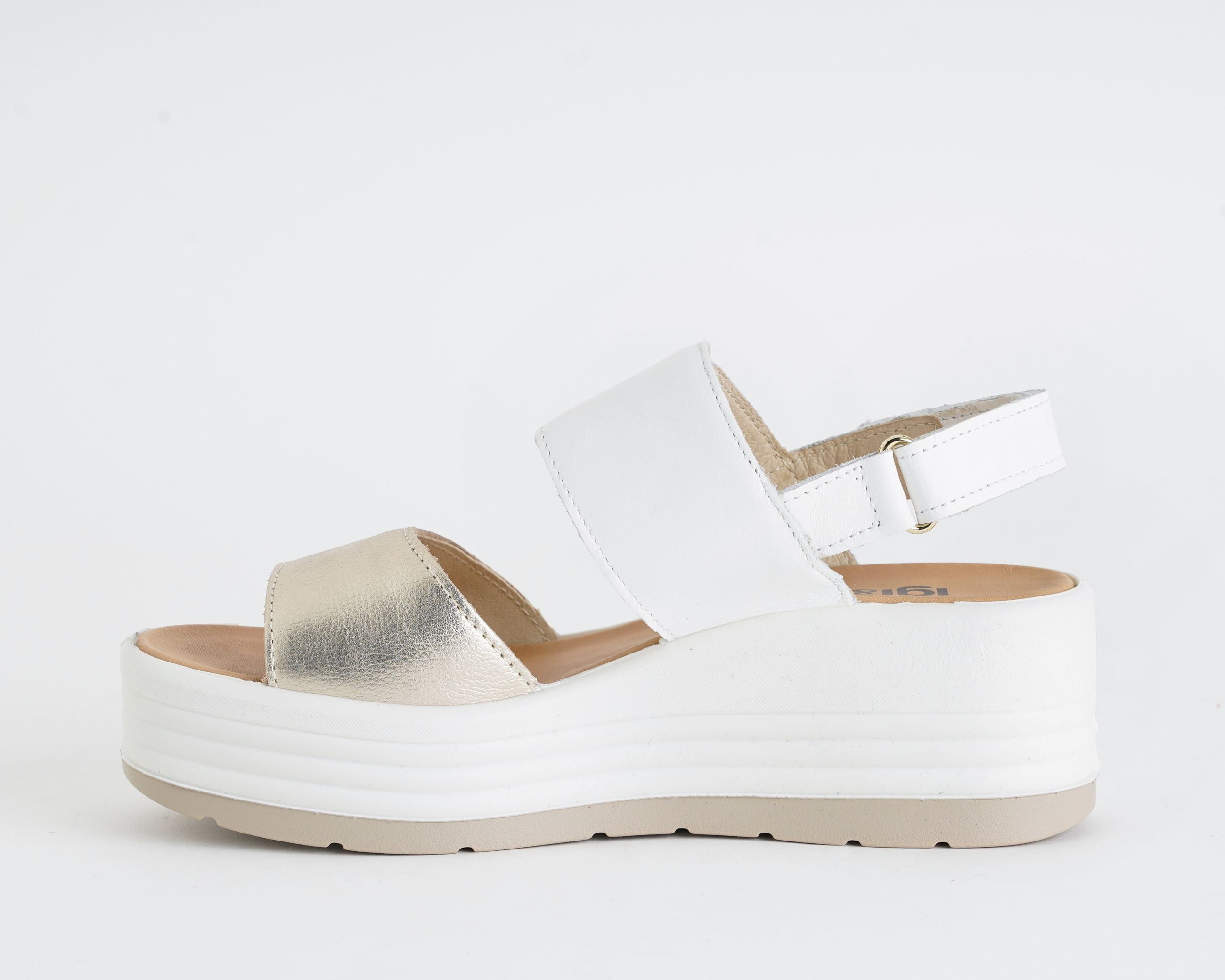 Sandalo con zeppa donna IGI&CO 1164522 colore Platino/Bianco – IGI&CO