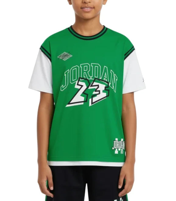 T-shirt in jersey Jordan Dynasty 95F953-F4F colore Lucky Green — HADDAD JORDAN