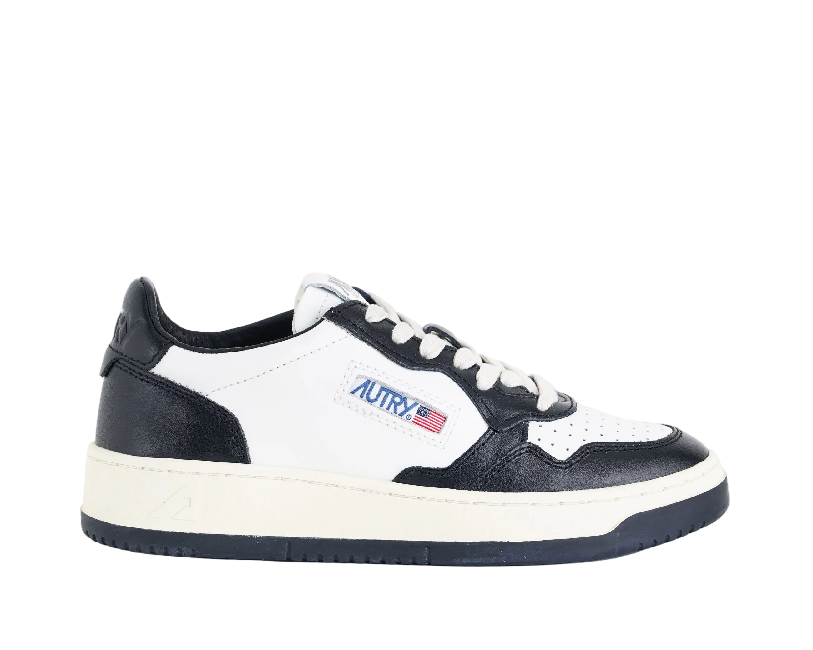 AUTRY Medalist Low Bicolor AULW WB01 sneakers pelle bianco nero