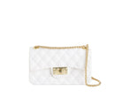 Borsa a spalla Marc Ellis Flat Falcon XS Donna Milk Matt Gold - Vista frontale