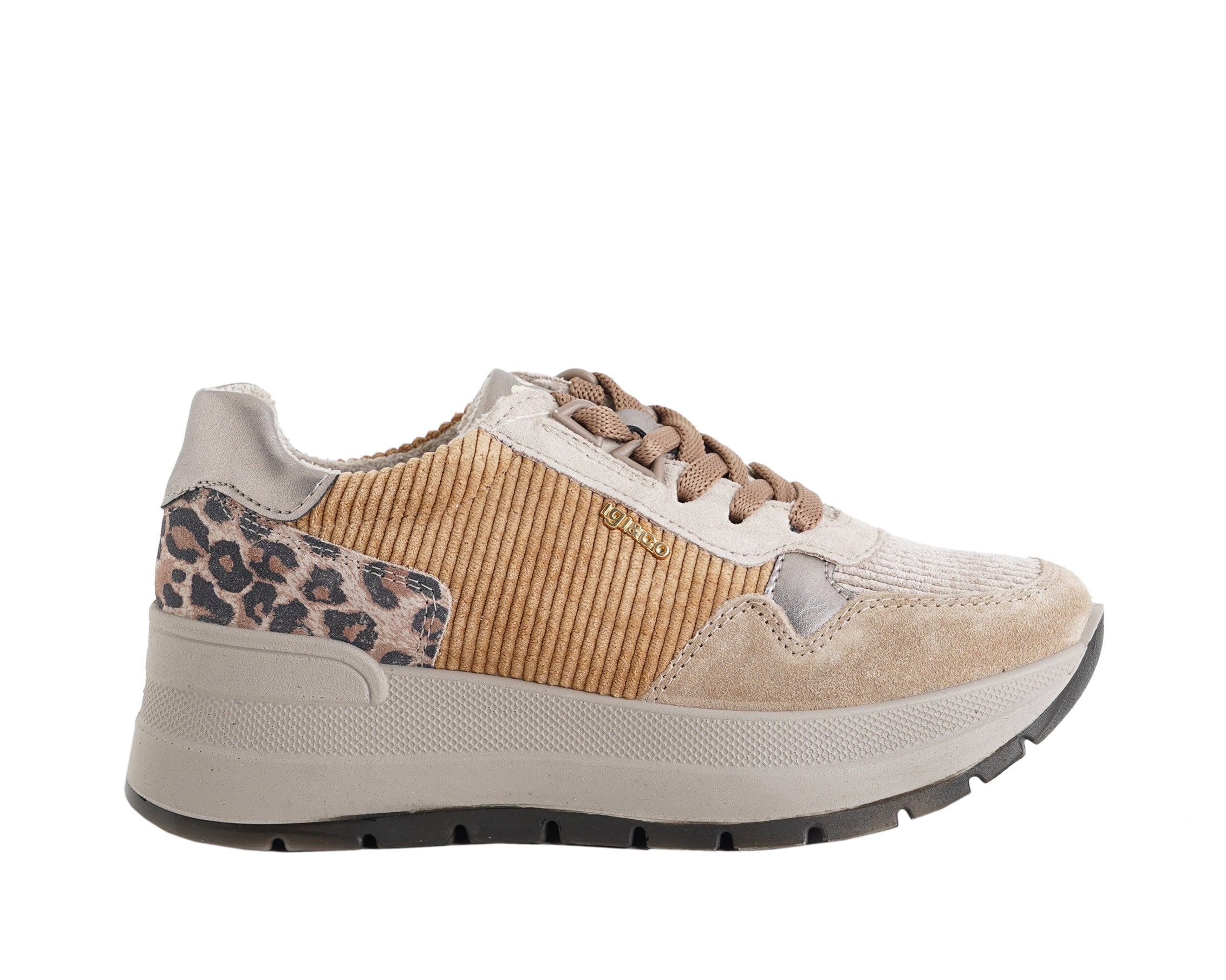 Sneakers con zeppa IGI&CO 8677611 Biscotto/Beige Donna
