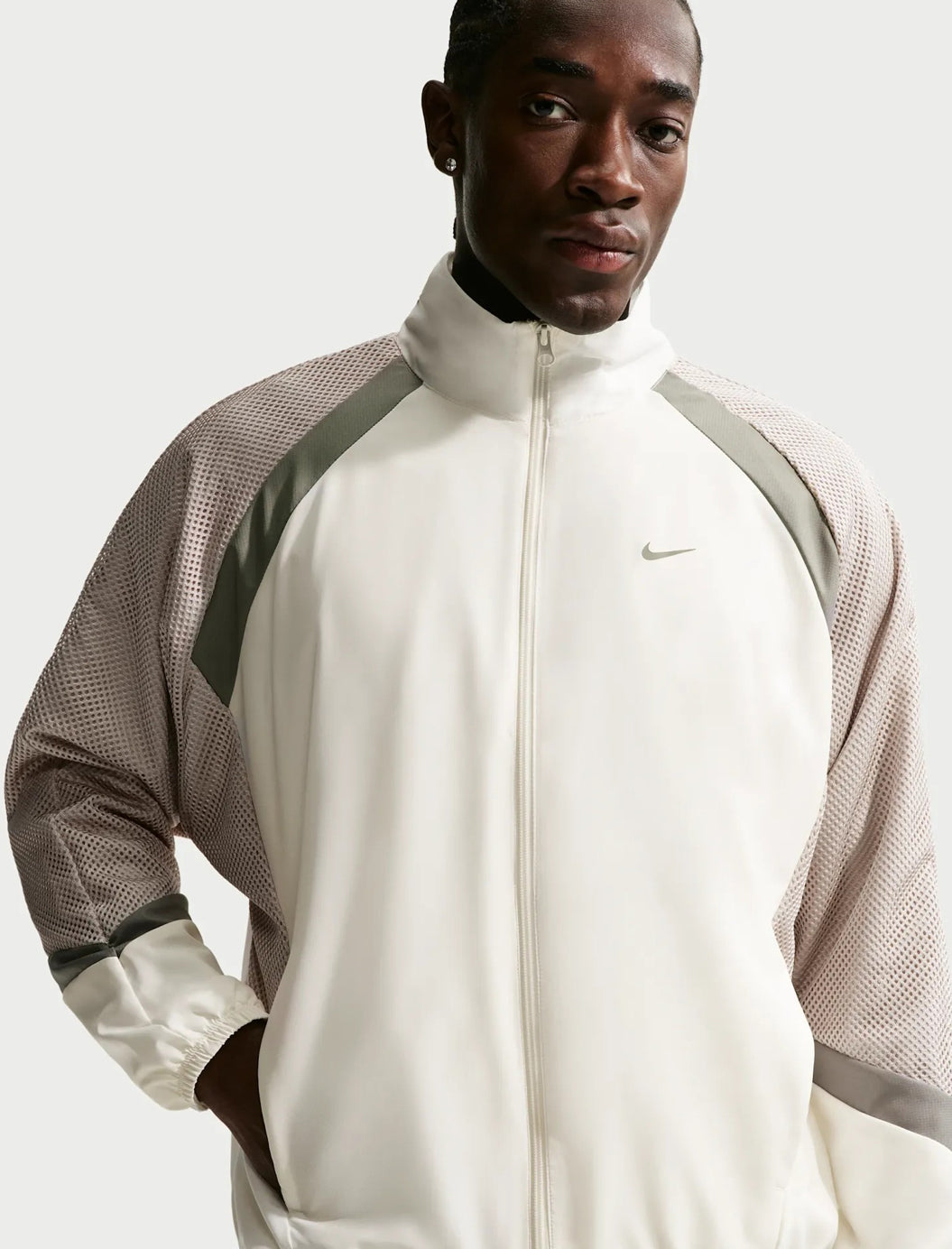 Giacca da basket in tessuto Nike HV3363-133 Sail/Cream/Dark Stucco/(Dark Stucco) Uomo