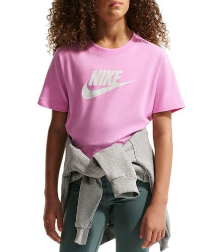 T-Shirt cropped Nike FZ5548-503 Lt Magenta Unisex bambino