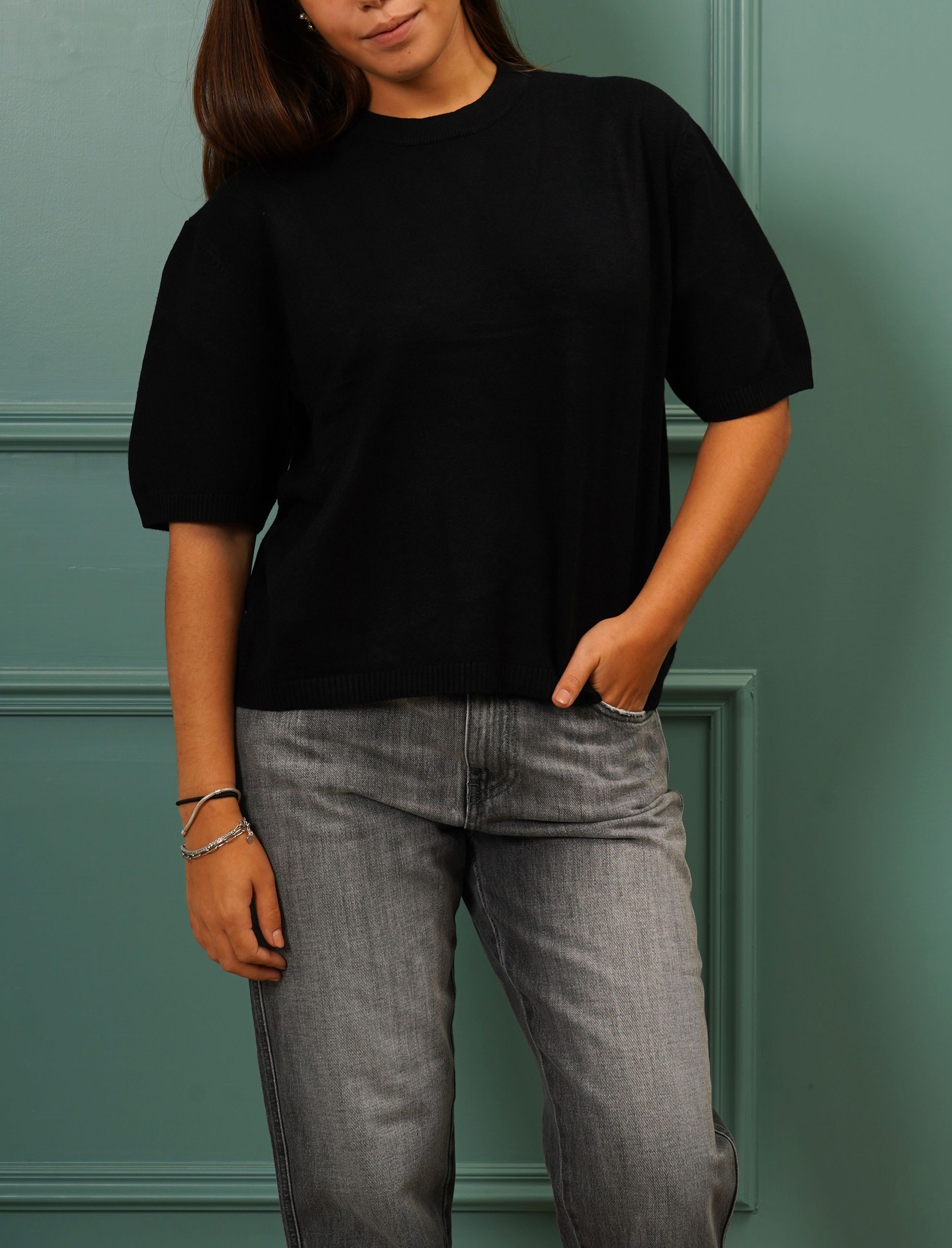 T-shirt in maglia BB GLAMOUR JN1126 Donna