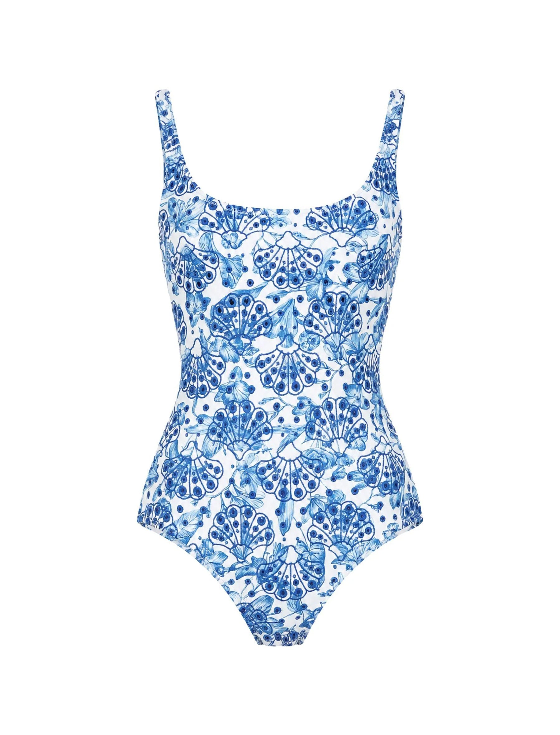 Costume Intero Twinset 261LMMD00 Bianco/Blu 