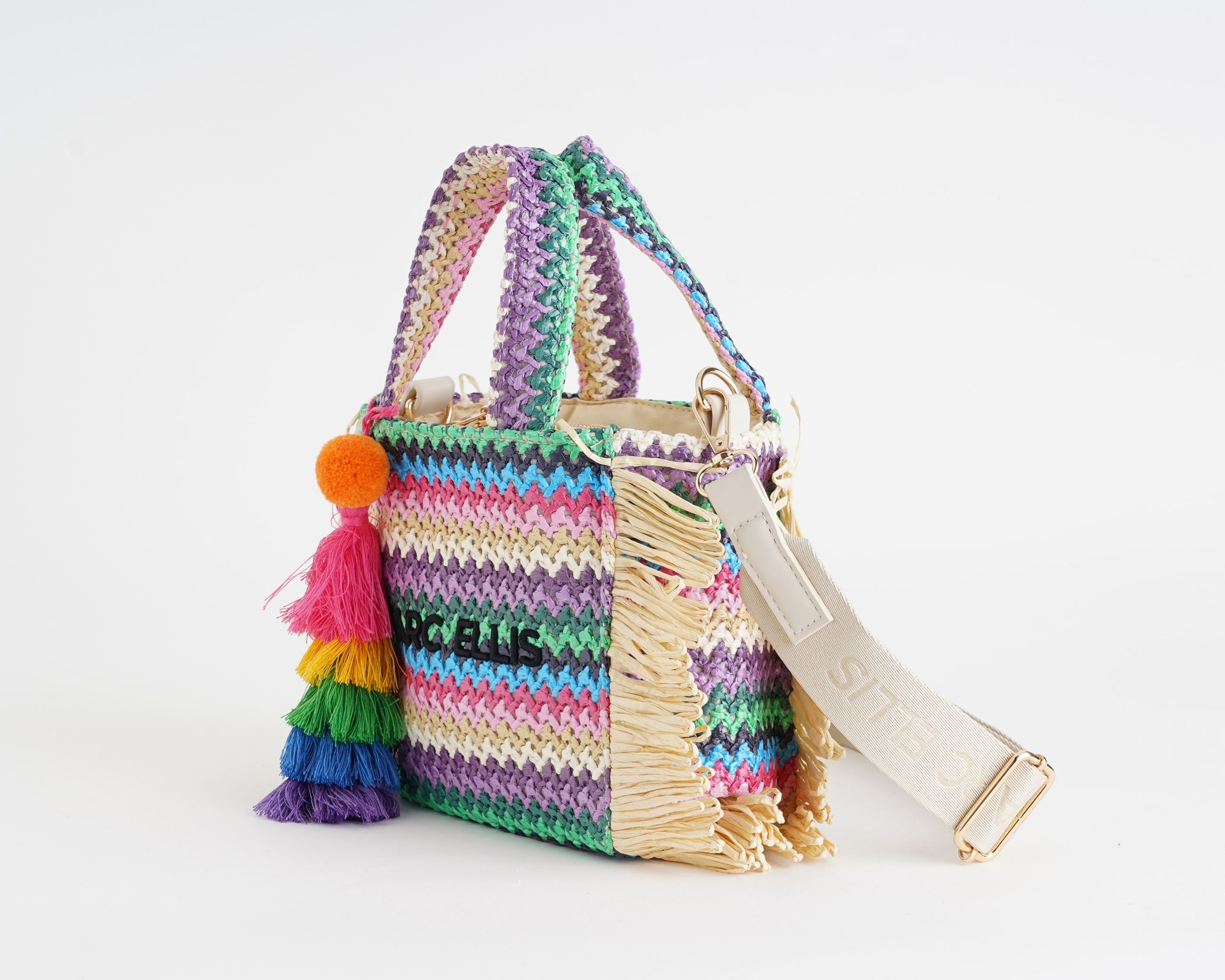 Borsa Marc Ellis Buby S. Claire S Multicolor Pink - Vista Laterale
