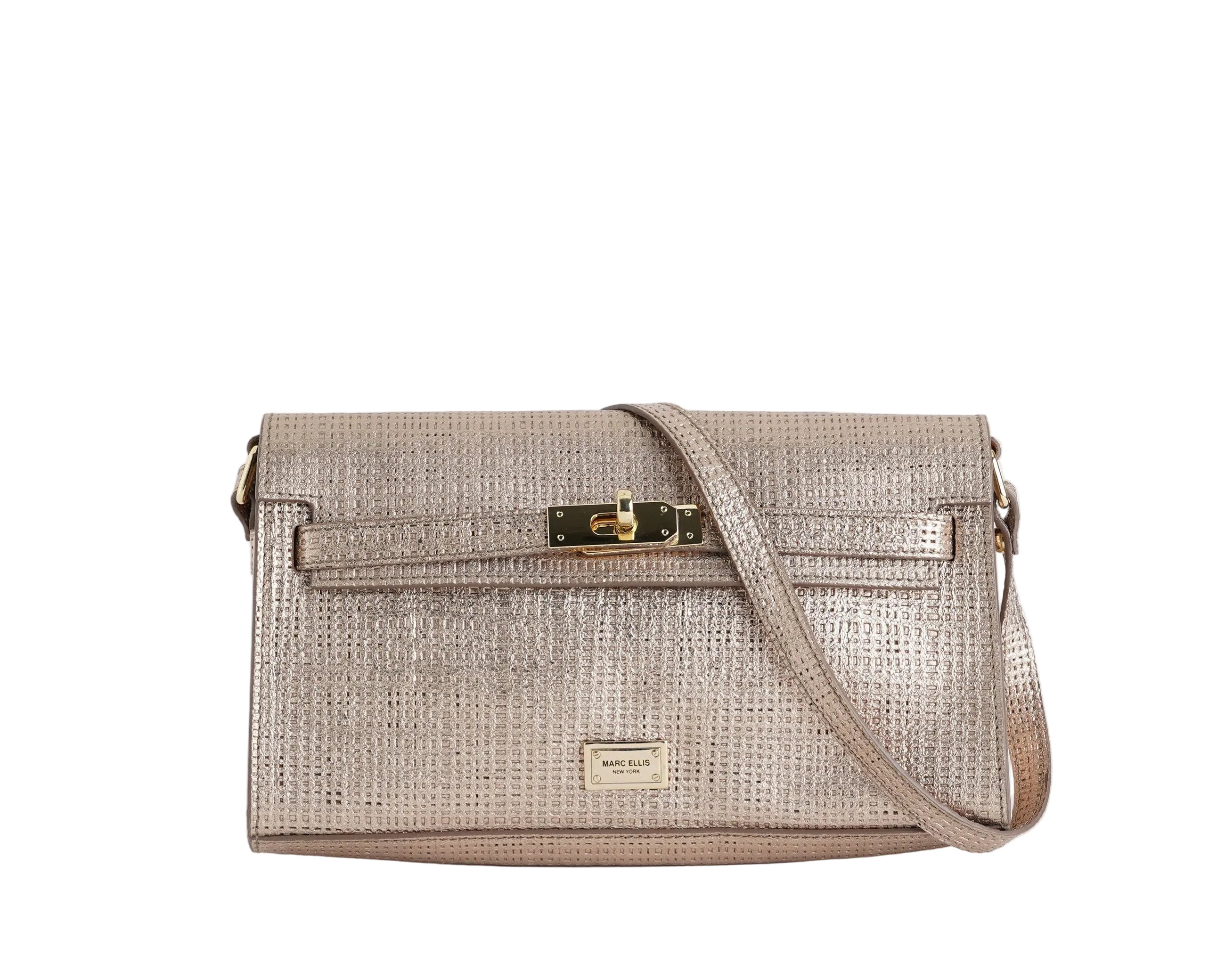 Borsa a tracolla Marc Ellis Ivory Bl Light Bronze/Gold