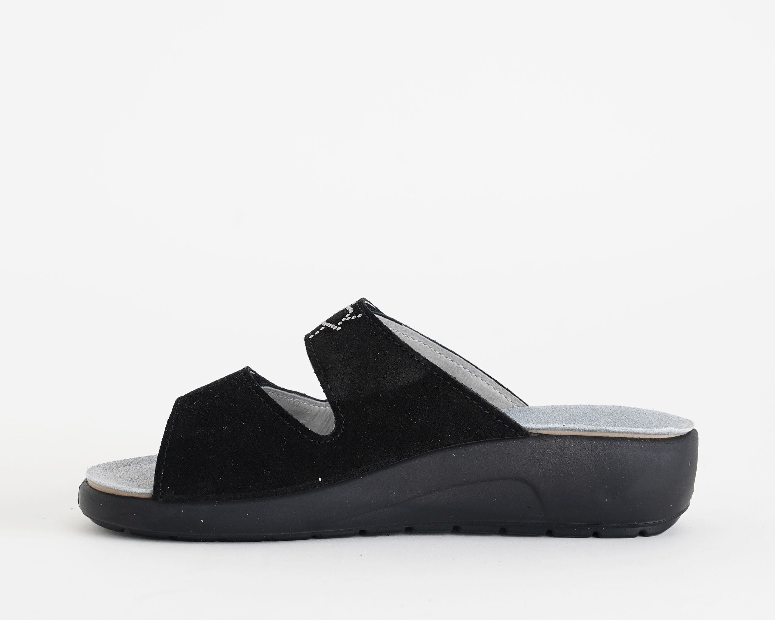 Ciabatta a due fasce Melluso Q60238Q Nero Donna