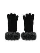 Guanti con Fakefur 2F6055 MAA06 Nero