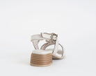 Sandalo MELLUSO K56085 CREMA - nappa, tacco 4 cm, donna