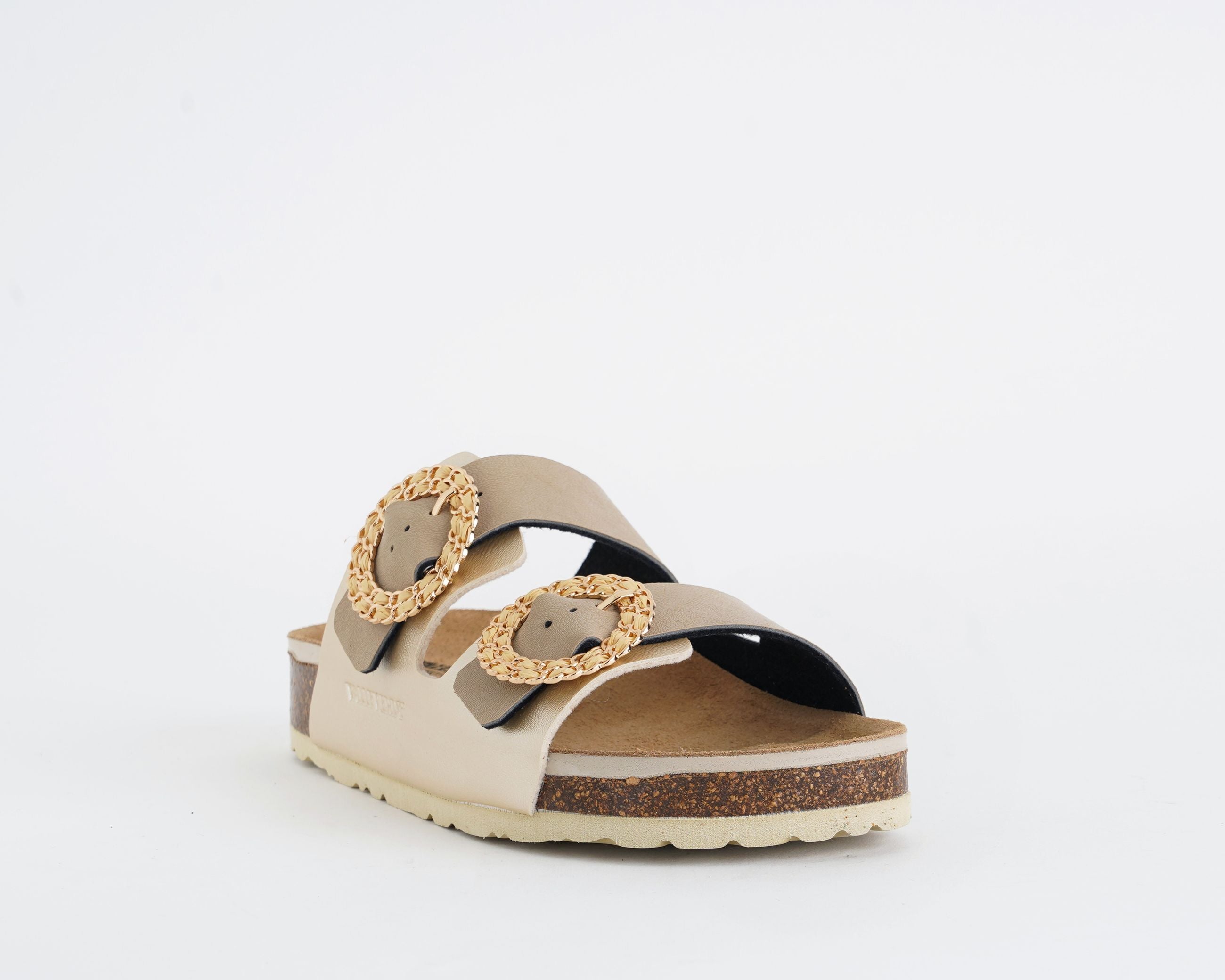 Sandalo VALLEVERDE VH31801T SABBIA - similpelle, fibbie con pietre, donna