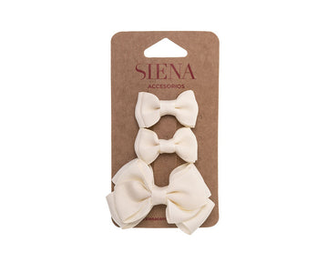 Set fiocchi e pinzette bambina SIENA – 11 colori