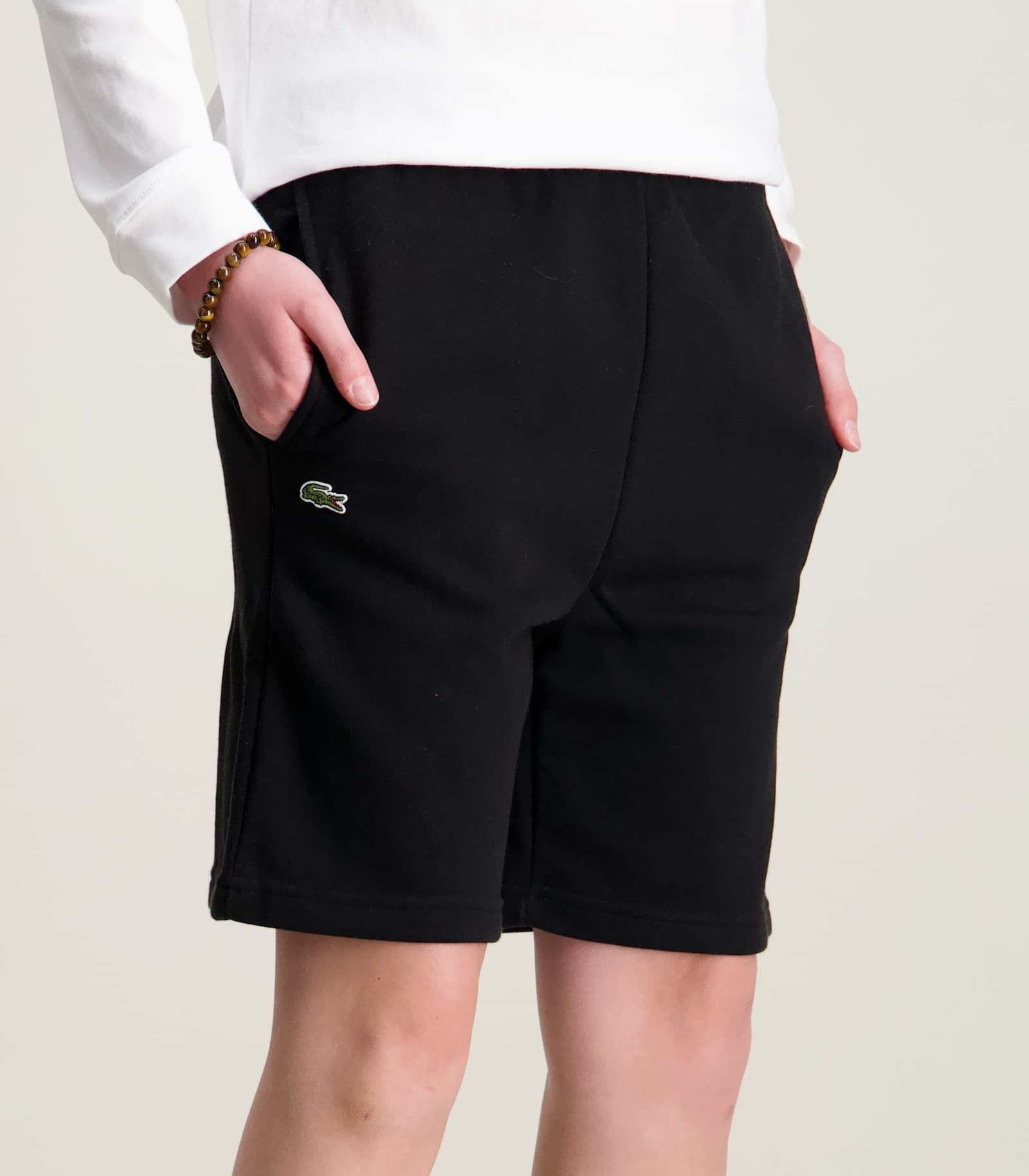 Shorts Lacoste LCB Core French Terry 947447-k96 Nero Unisex bambino