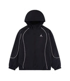Giacca Jordan JDB Color Block 95F395-023 k-way cappuccio piping contrasto logo Jumpman nero bambino vista frontale