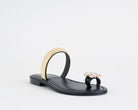 Sandalo basso donna EXE Margot KS.26.152 nero, sottopiede in pelle e suola in gomma