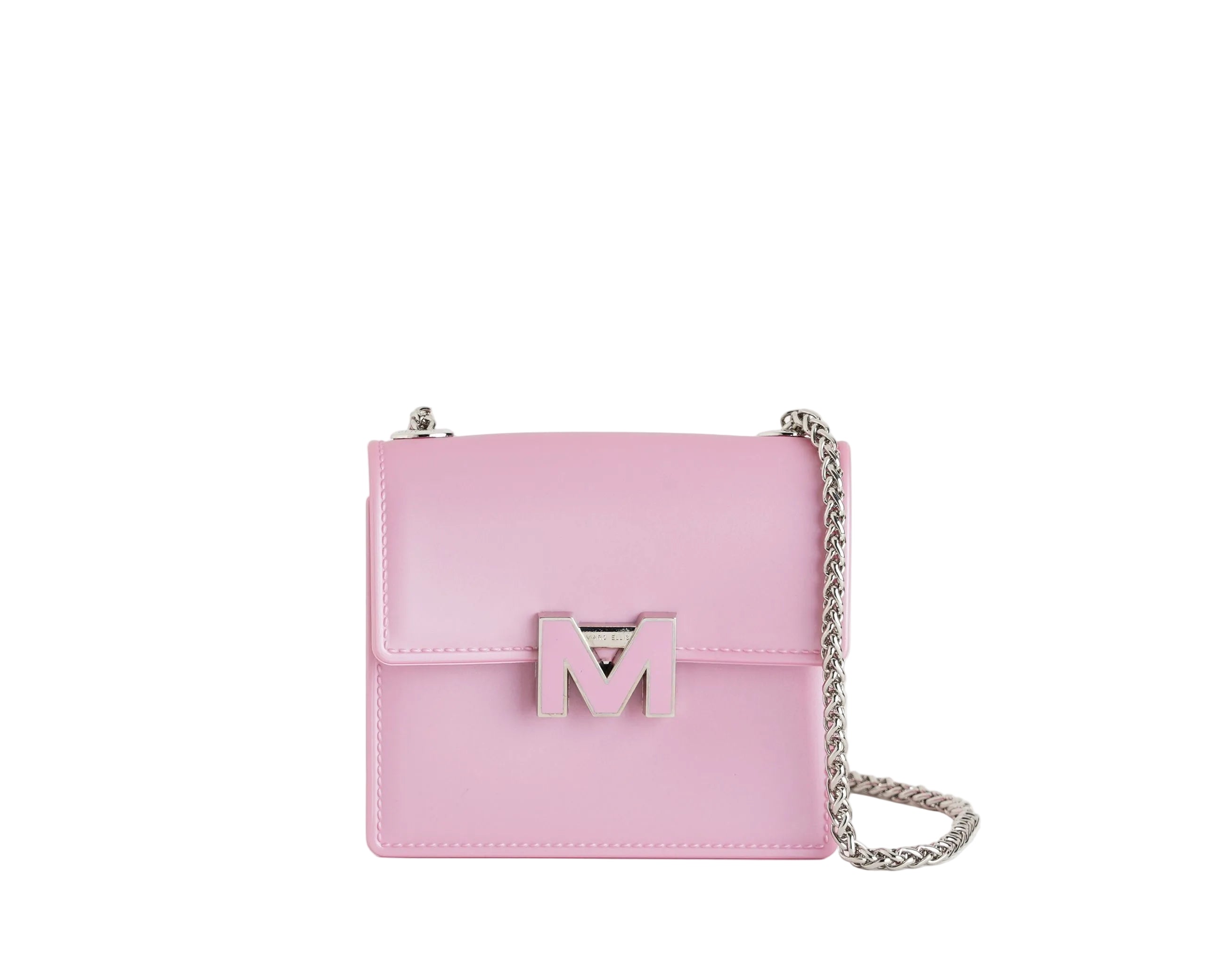 Borsa a spalla Marc Ellis Supermee S Donna Cashmere Rose Silver – Vista frontale