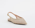 Ballerine donna EXE Miami-222 Beige Light Gold in mesh con strass