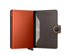 Portafoglio Secrid MM-Truffle&Orange colore Truffle/Orange – miniwallet in pelle con protezione RFID
