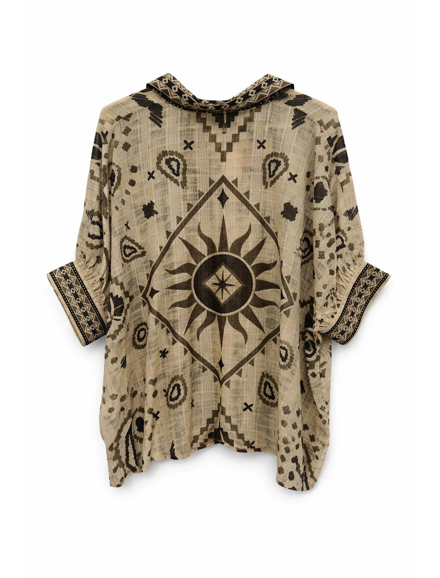 Camicia in cotone Pahiesa CA1044 Brown
