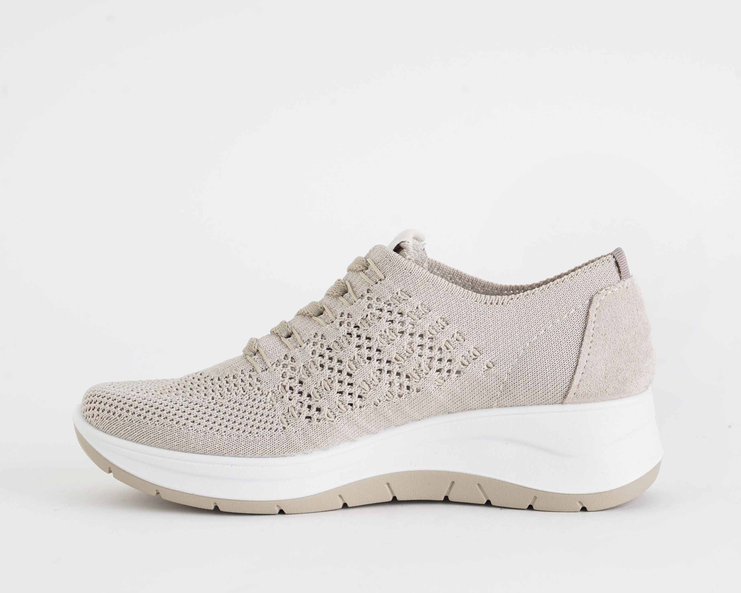 IGI&CO 1140833 sneakers zeppa donna colore Cream-Plat beige