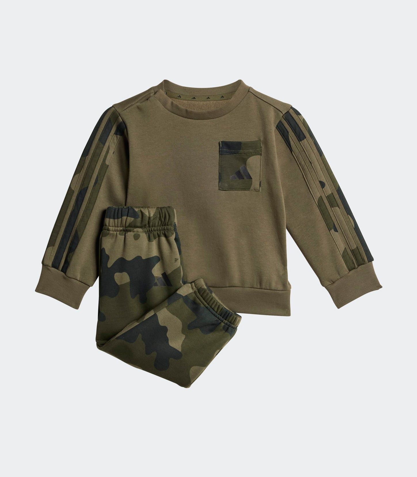 Tuta ADIDAS Inf Camo Fl JN2223 Verde oliva/Nero Bambino