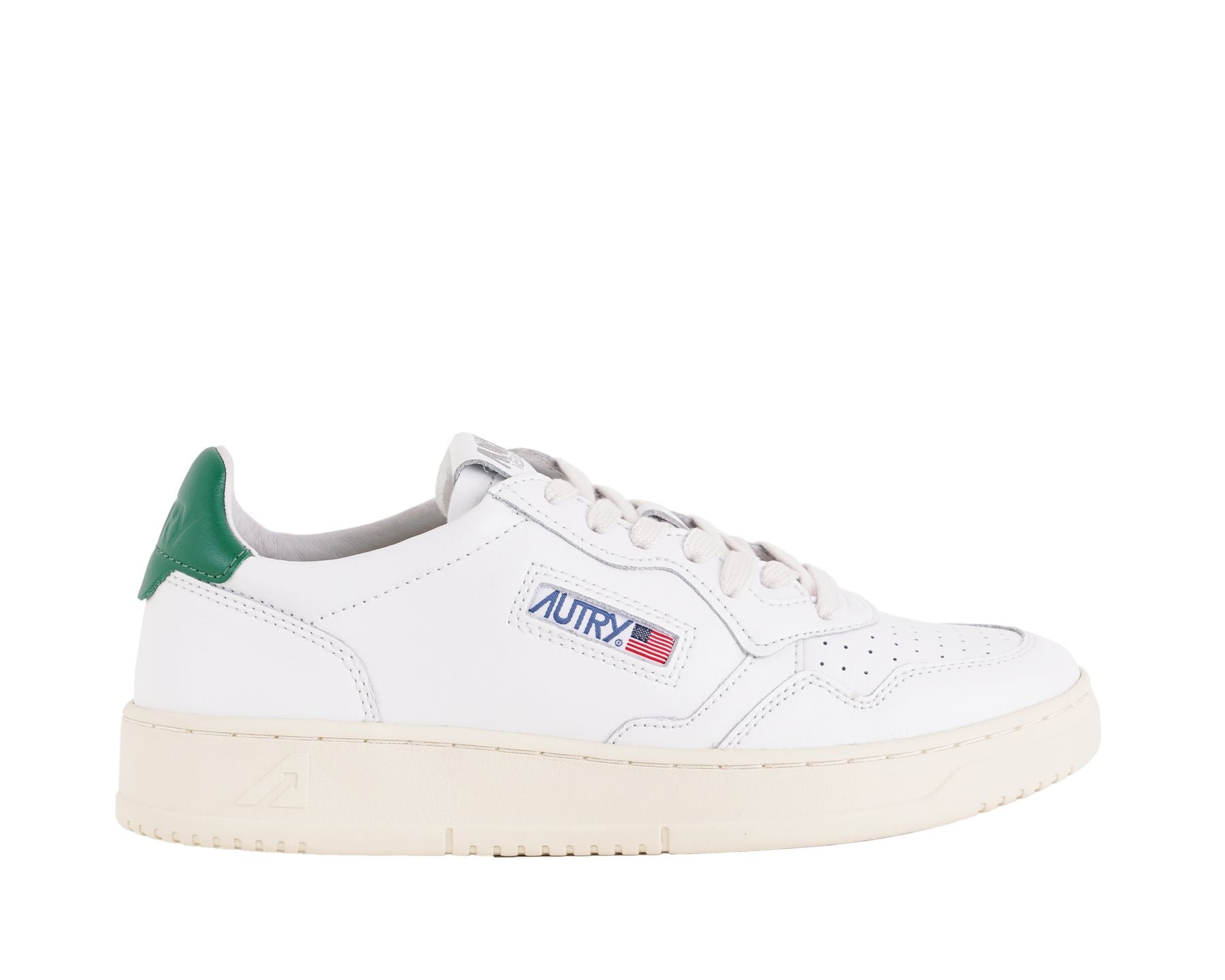 Sneakers in pelle Autry Medalist Low Man AULM LL20 Bianco/Verde Uomo