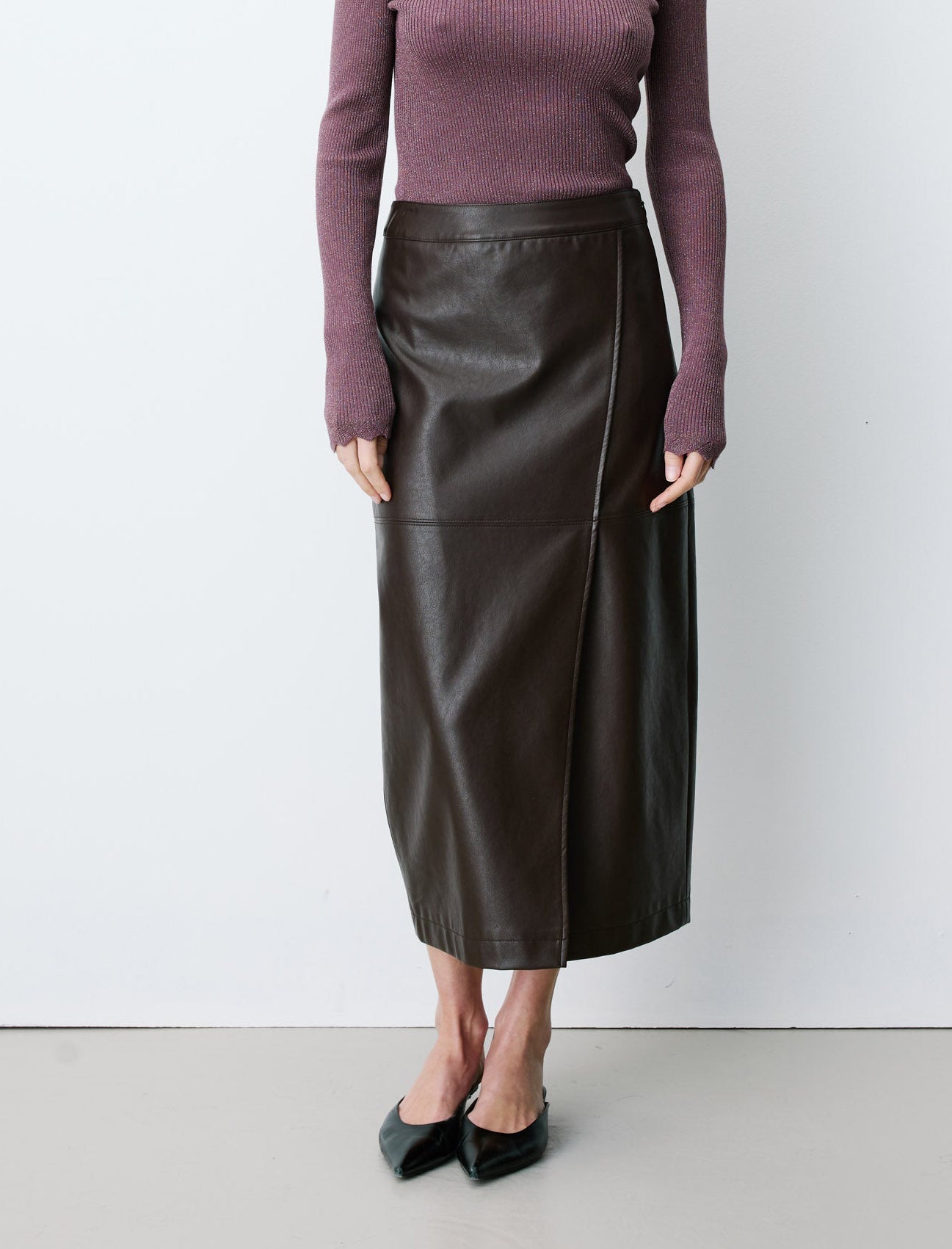 Gonna midi Grace&Mila Aenor FW2613024 Chocolat Donna