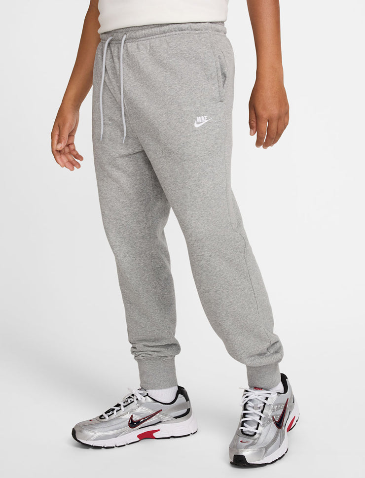 Pantaloni jogger in French Terry Nike FN3801-063 Dk Grey Heather/Lt Smoke Grey/(White) Uomo