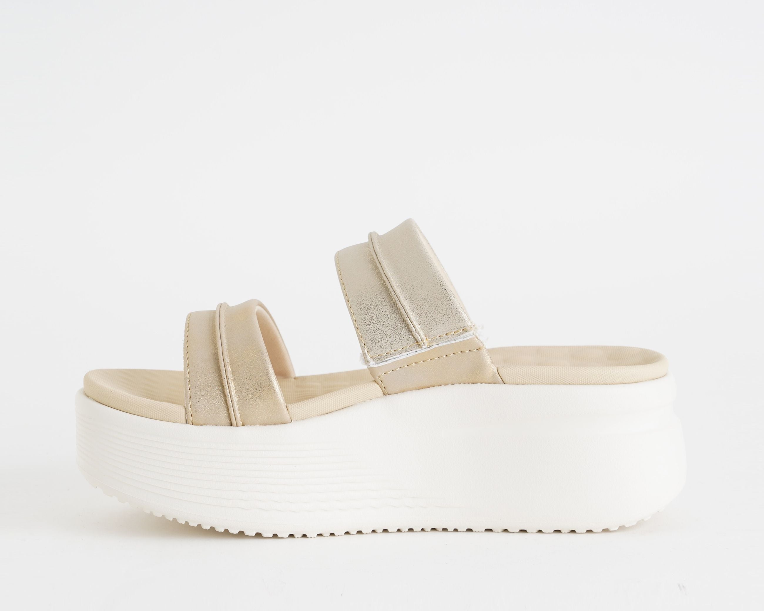 Sandalo platform Hey Dude Austin Slide Classic HD.45256 coloreChampagne Metallic — HEY DUDE