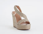 EXÈ Sandalo alto zeppa strass Naomi-917 light gold donna - art. NAOMI-917