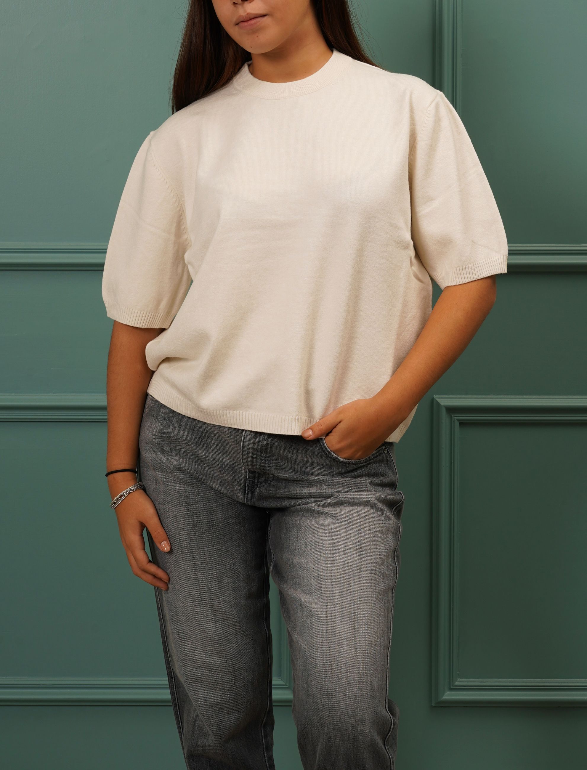 T-shirt in maglia BB GLAMOUR JN1126 Donna