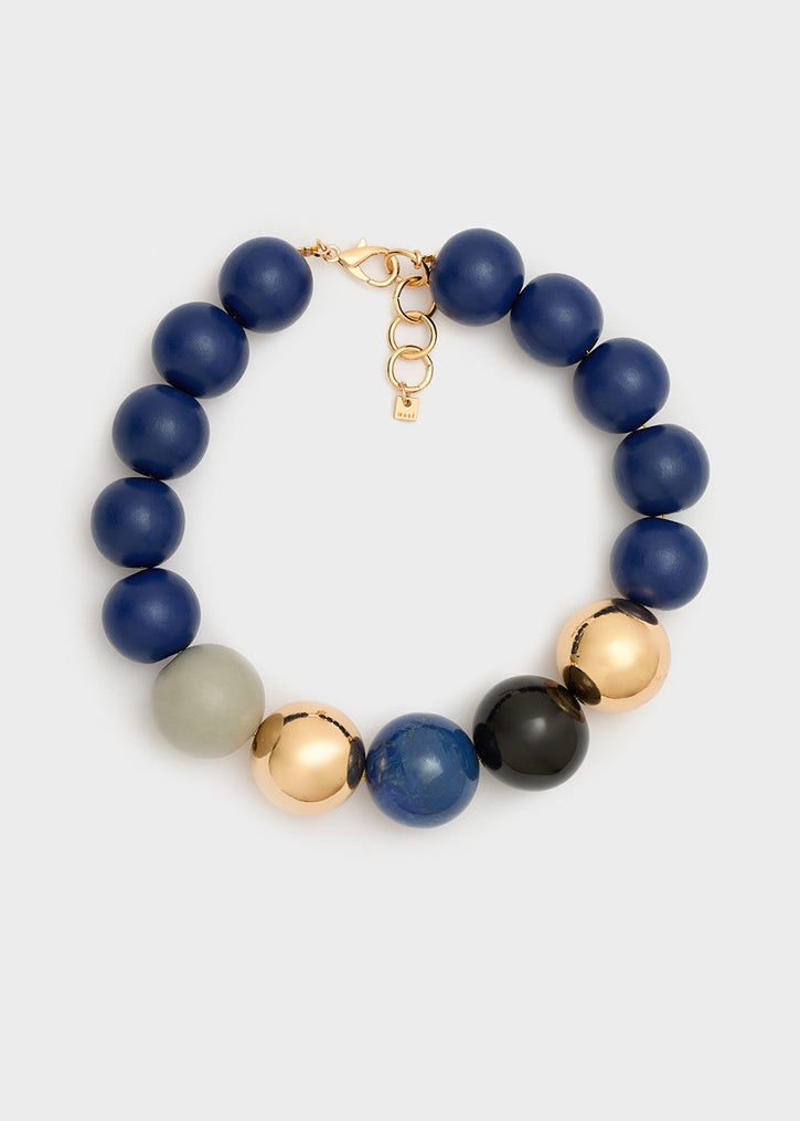 Collana girocollo NALI' MAXI SFERE ABCL0376 Oro/Blu Donna