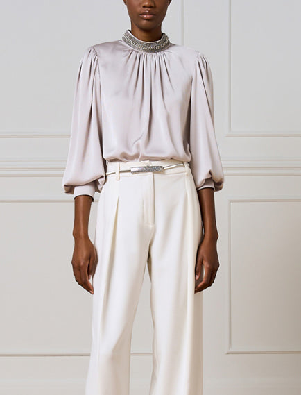 Blusa maniche lunghe ACCESS FASHION 54-2016-343 Argento Donna