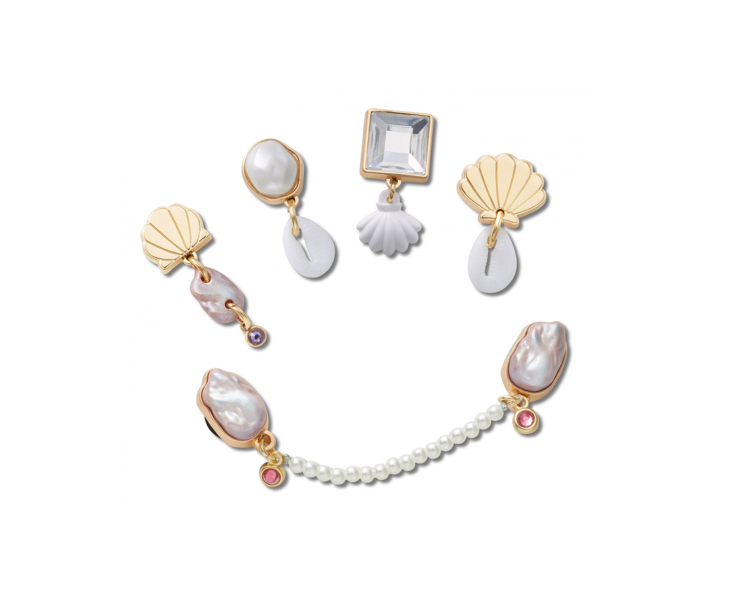 Charms Crocs Elevated Pearl 5Pack CR.6040 JIB Multi Unisex Uomo Donna