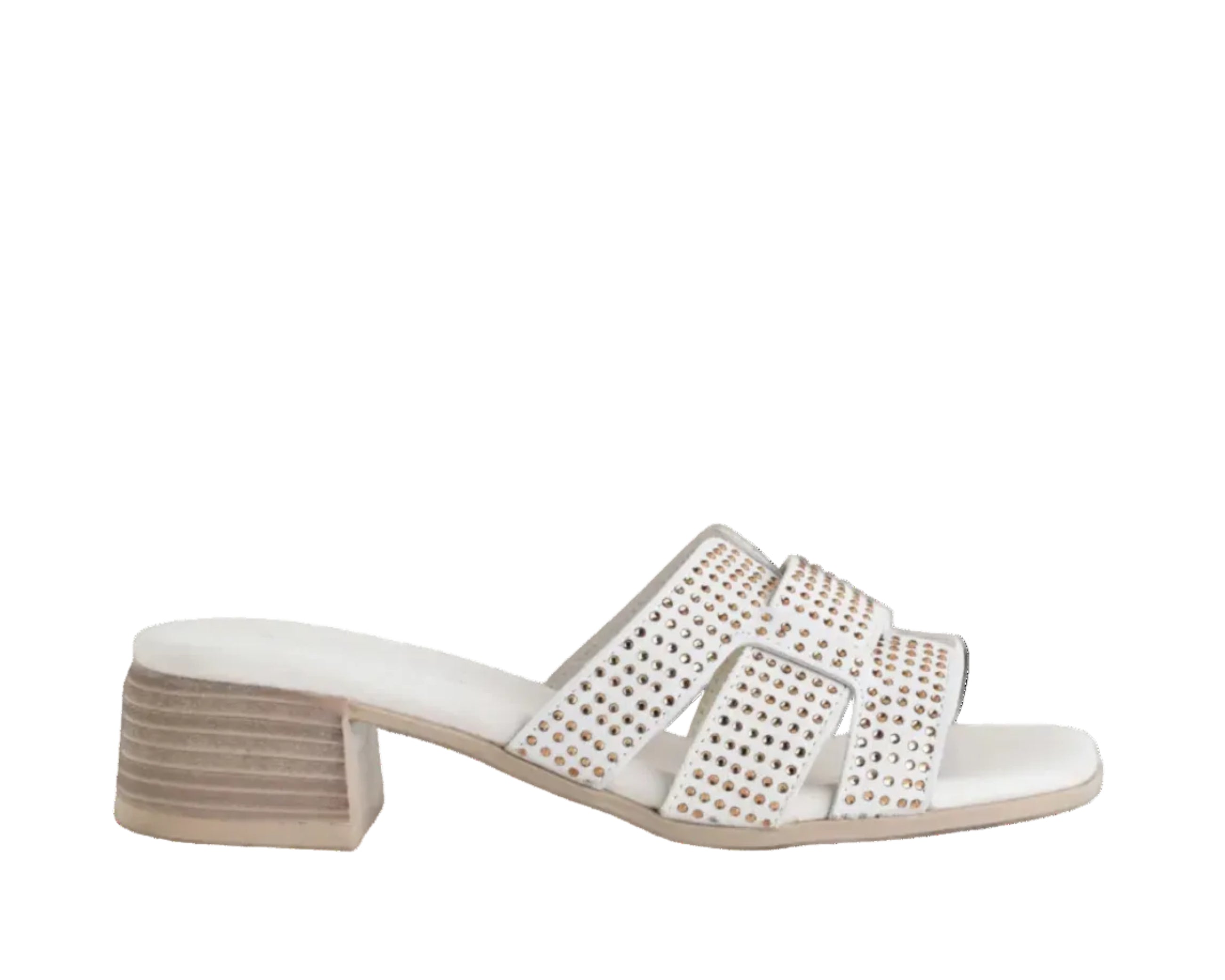 Sandali donna MELLUSO K56075Q Bianco in suede con strass