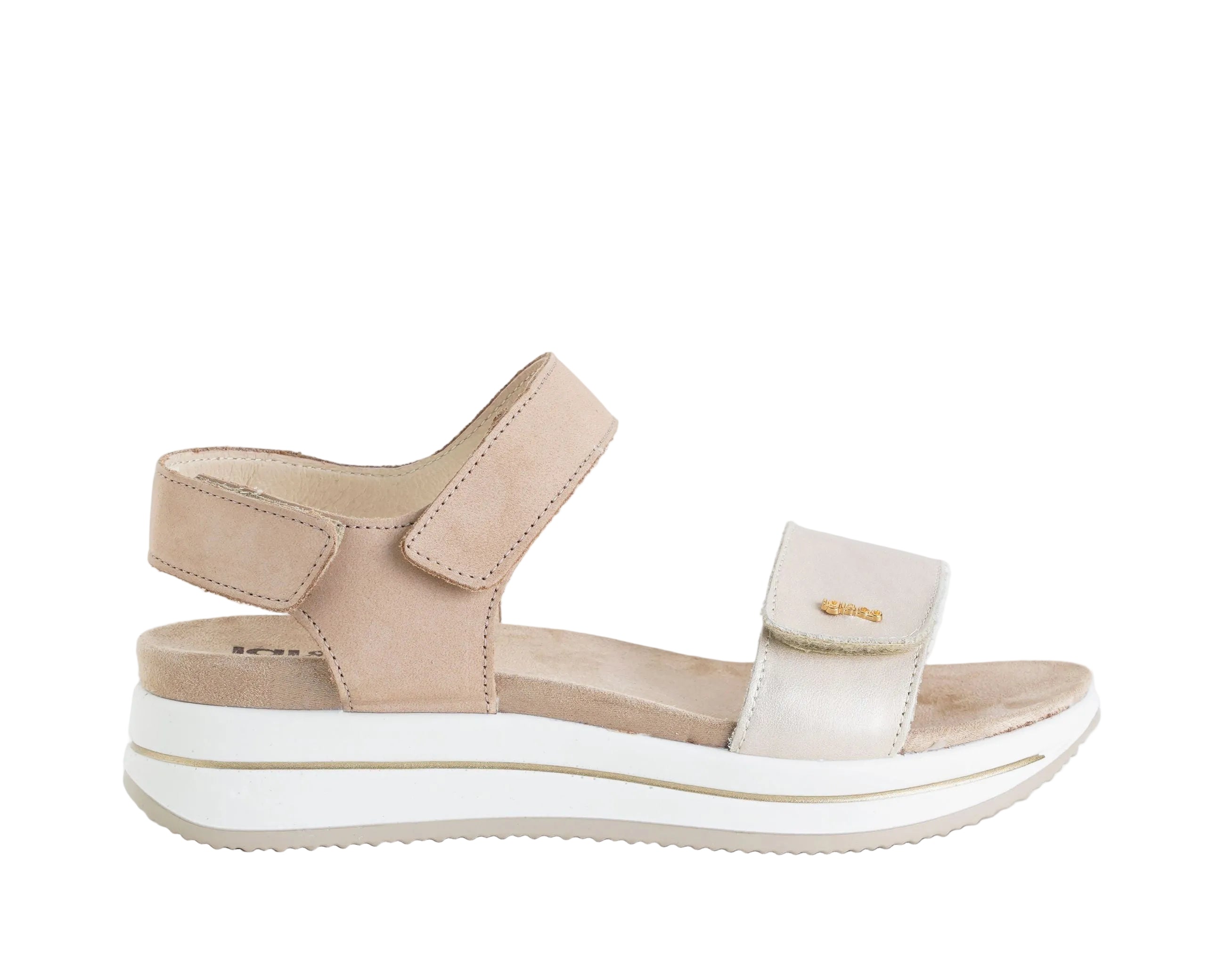 Sandalo con zeppa donna IGI&CO 1174833 colore Platino/Beige – IGI&CO