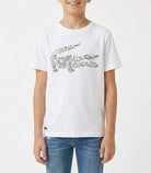 T-Shirt Lacoste bambino bianca in cotone – 947832-W8L