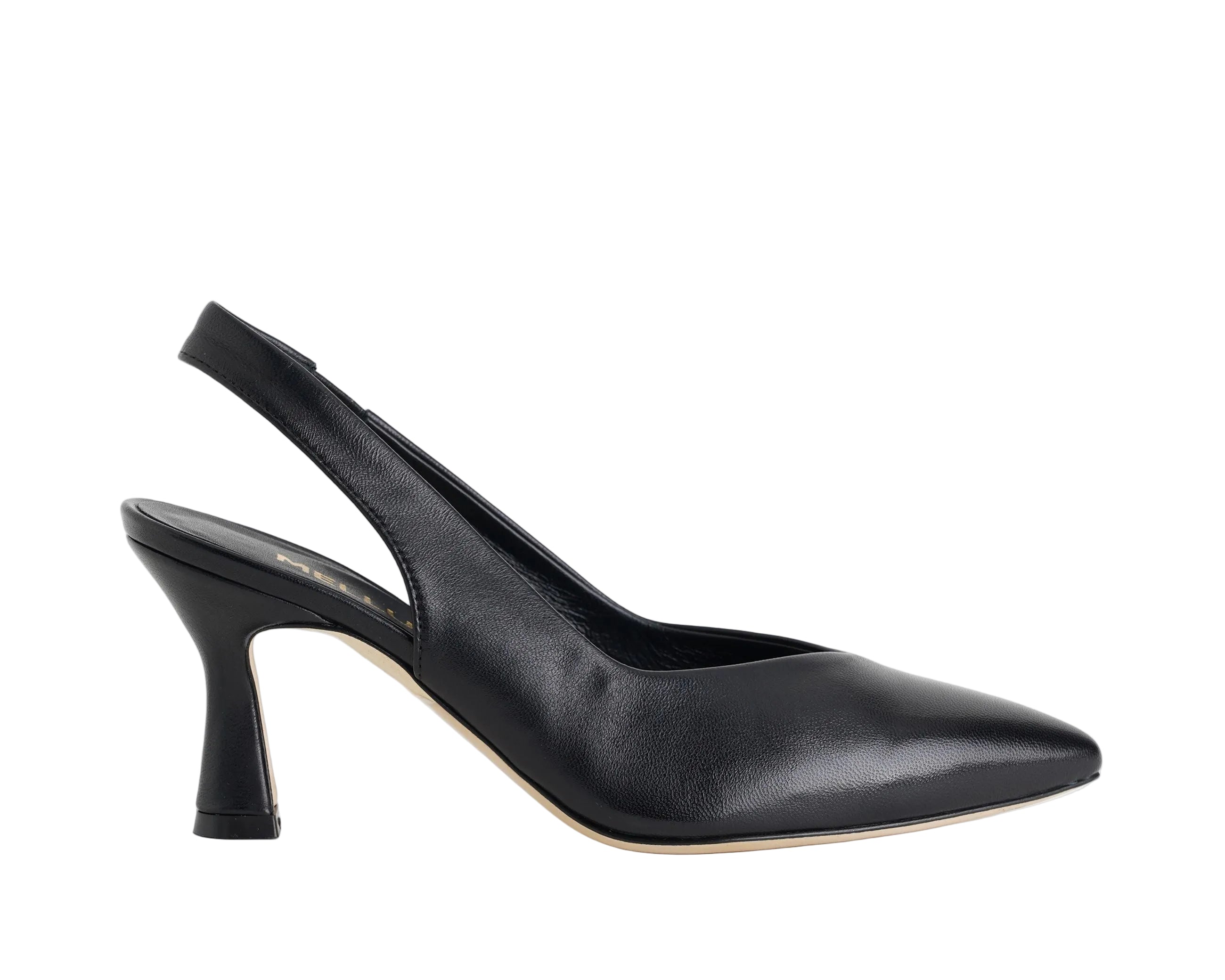 Decolletè donna Melluso D168Q nero in pelle – vista frontale, tacco 70 mm
