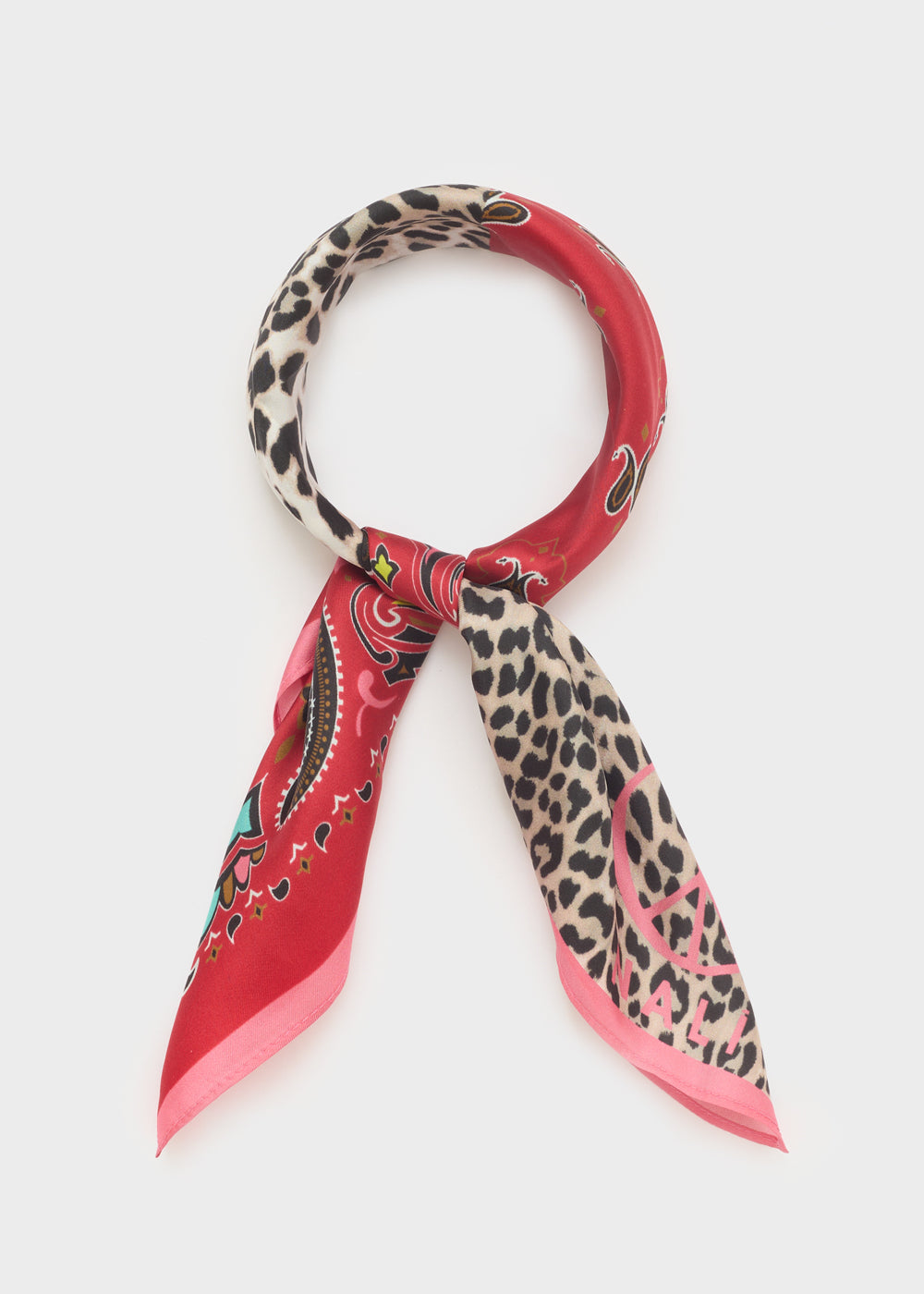 Foulard Nalì KESC0004 Paisley/Leopard Nero Donna