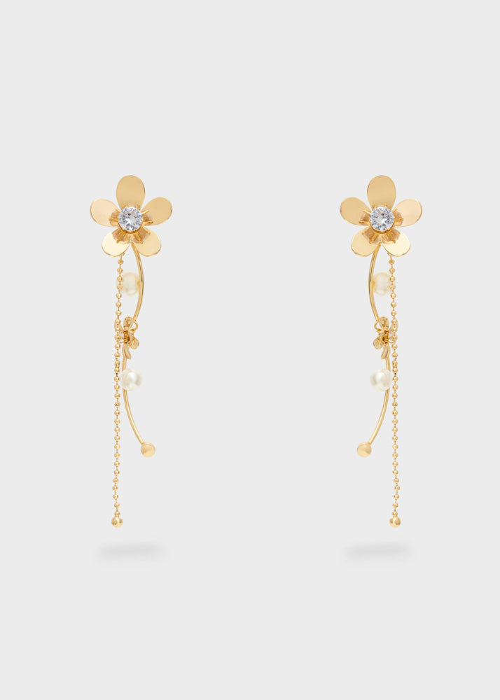 Orecchini pendenti Nalì Flower EMOR1852 Oro Donna