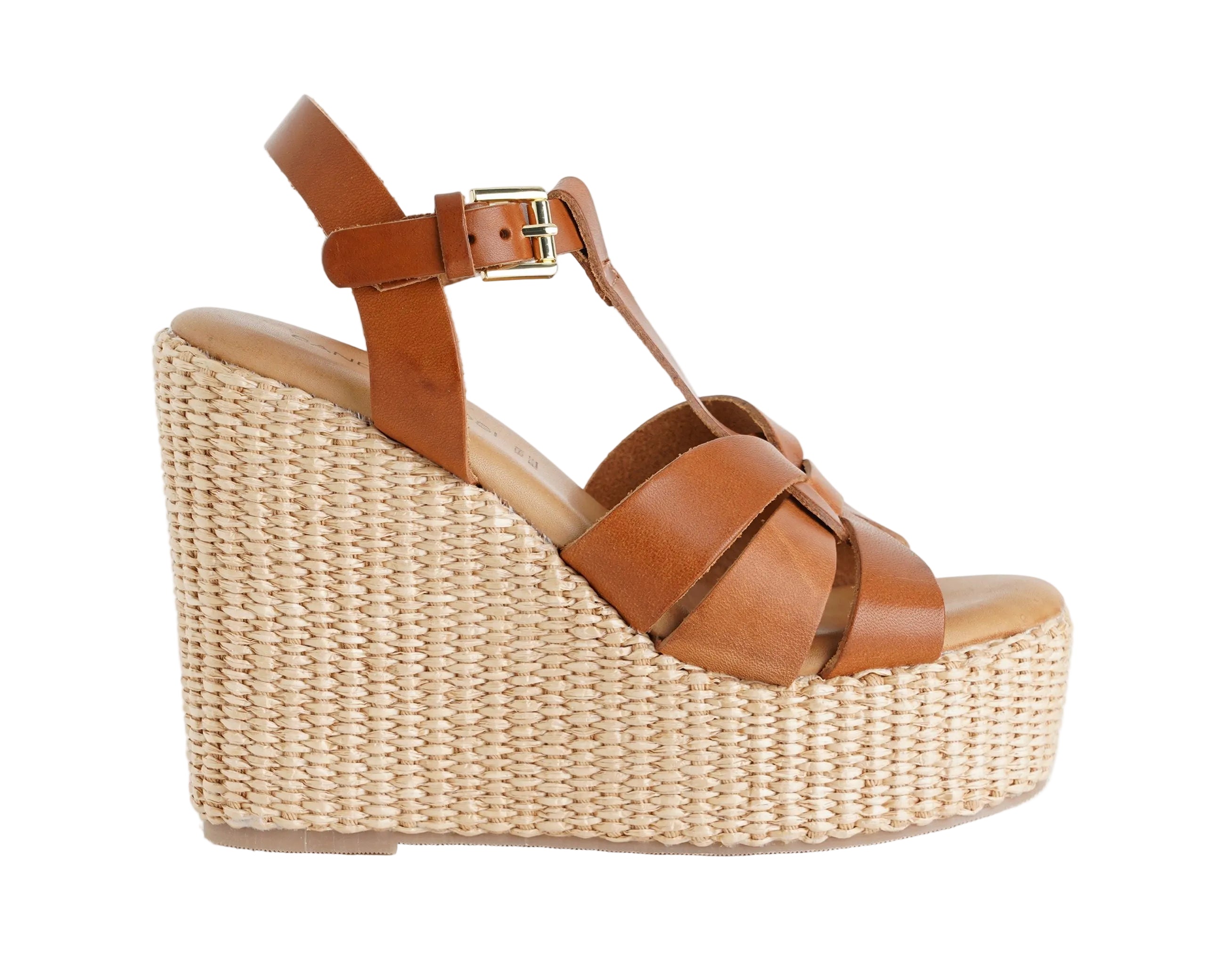 Sandali con zeppa Sandro Rosi 4323 Cuoio