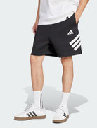 Shorts Adidas Future Icons 3-Stripes JD4884 neri uomo vista frontale