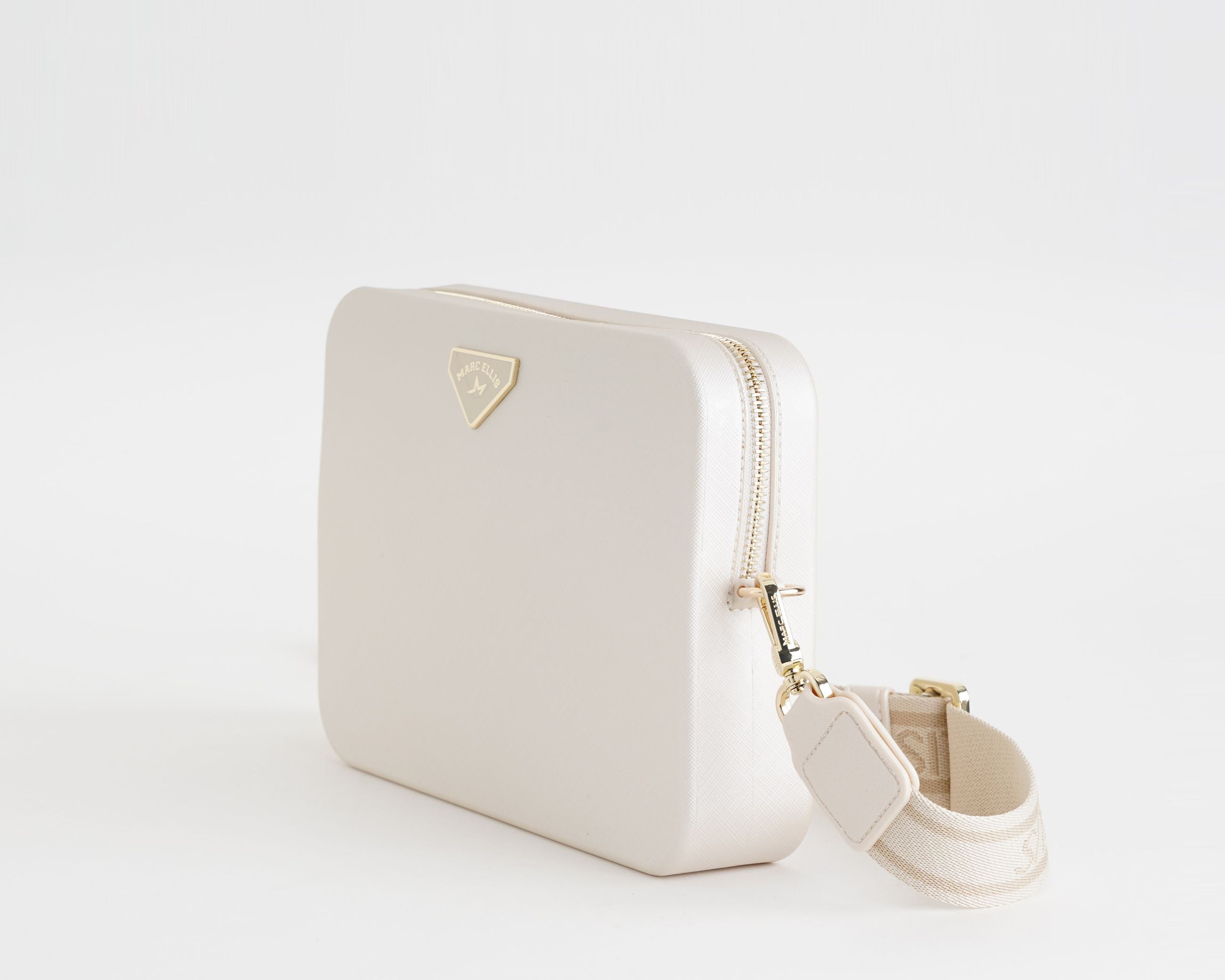 Borsa a tracolla Marc Ellis Flat Flowe Donna Beige Light Gold - Vista laterale